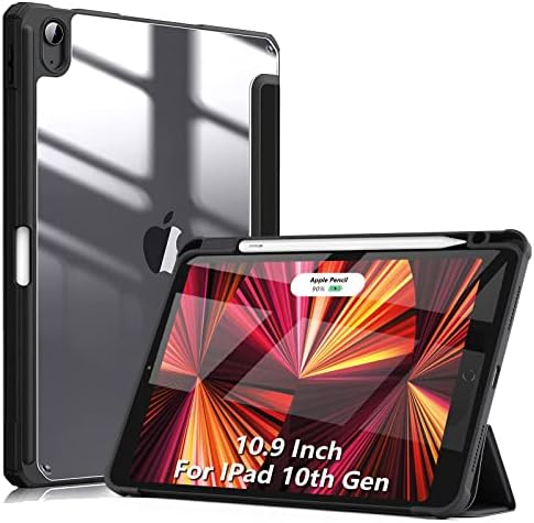 Llcjyycy iPad Case Deneration 2022, מארז 10.9 אינץ 'עם מחזיק עיפרון [תומך בעפרון אפל שני